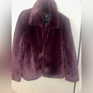 Fur Coat Purple Size L